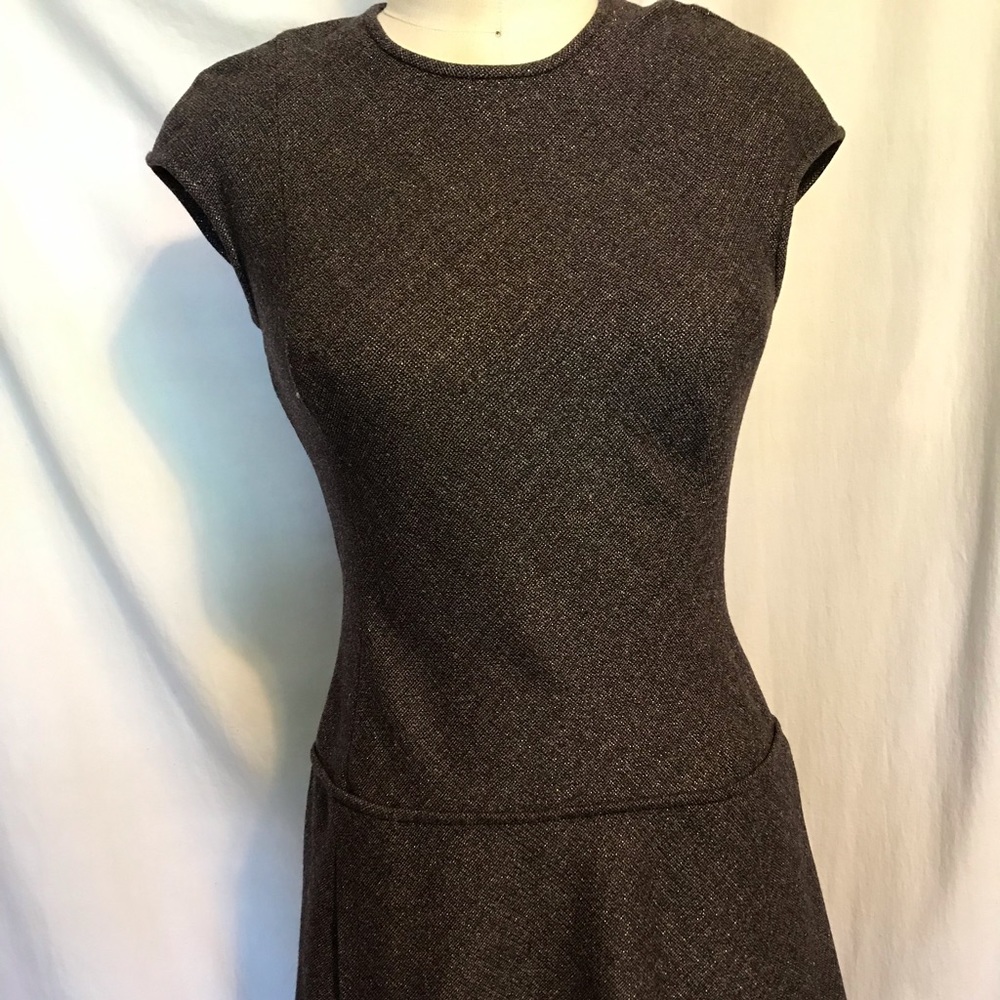 Brown tweed dress